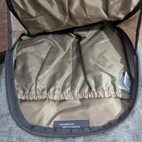 Lug Taupe Brown Quilted Travel Backpack Convertible Sling Bag - Picture 6 of 11